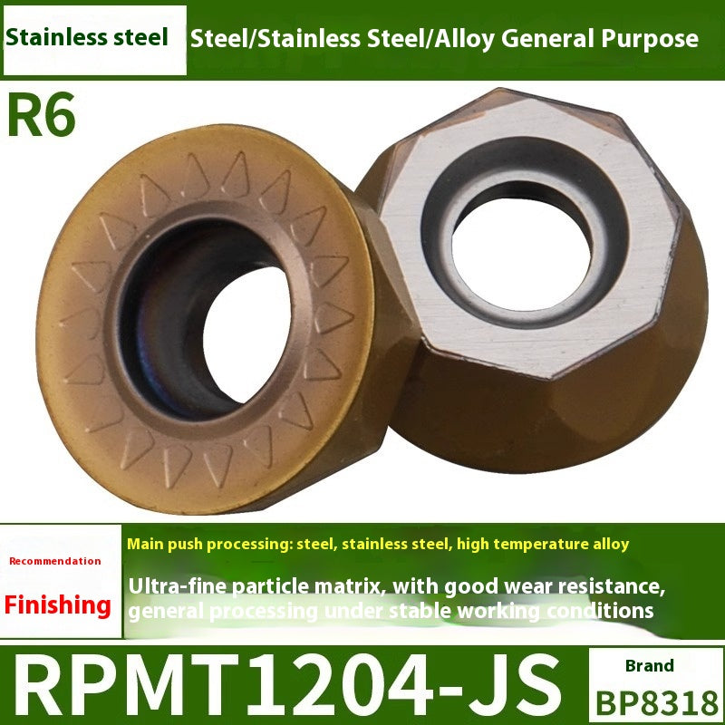 6009 CNC milling inserts RPMW carbide R5 machining center R4 milling machine R6 milling inserts RPMT round cutter grain cutting tools Shandong Denso Pricision Tools Co.,Ltd.